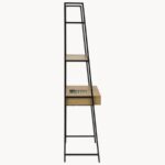 Industrial Ladder Style Study Desk with Storage Shelves - Image 2