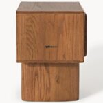 Walnut Herringbone Bedside Table - Image 3