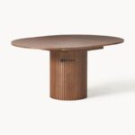 Round Wooden Pedestal Dining Table - Image 2
