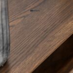 Modern Solid Wood Console Table with Open Shelf – Dark Walnut Finish - Image 2