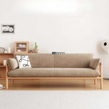 Wooden Frame Fabric Daybed Sofa