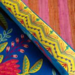 Cholena Embroidered Armchair in Royal Blue Fabric - Image 4