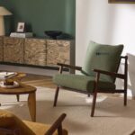 Mid-Century Wooden Lounge Single Seater Chair