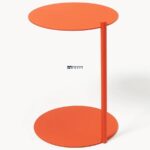 Modern Accent Side Table in Burnt Orange - Image 4