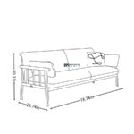 Wooden Frame Fabric Daybed Sofa - Image 5