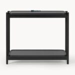 Solid Wood Console Table with Dual Shelves – Espresso Black Finish - Image 4