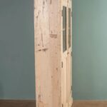 Cream Vintage Wooden Almirah with Floral Tile Detailing - Image 2