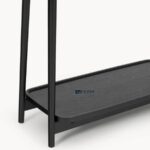 Solid Wood Console Table with Dual Shelves – Espresso Black Finish - Image 6