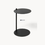 Minimalist C-Shaped Side Table in Matte Black - Image 3