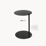 Minimalist C-Shaped Side Table in Matte Black - Image 4