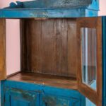 Blue Vintage Glazed Wooden Cupboard - Image 4