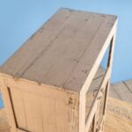 Cream Vintage Wooden Glazed Cabinet with Spiral Shelving - Image 5