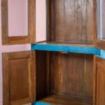 Blue Vintage Glazed Wooden Cupboard - Image 5