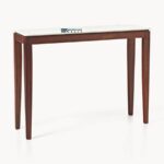 Minimalist Solid Wood Console Table – Walnut Brown Finish - Image 6