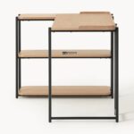 Industrial Solid Wood Study Desk with Storage Shelves - Image 5
