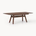 Rectangular Wooden Dining Table with Angled Legs - Image 2