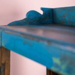 Blue Vintage Glazed Wooden Cupboard - Image 2