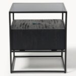 Black & Cane 2-Drawer Bedside Table - Image 2