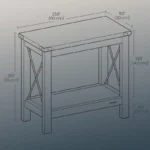 Side Table with Bottom Shelf – Modern Storage End Table - Image 4