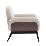 Modern Rubberwood Upholstered Armchair - Image 4