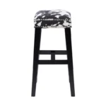 Backless Upholstered Wooden Bar Stool – Rubberwood Frame, 30-Inch Height, Modern Rectangular Seat - Image 2