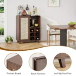 34-Inch Storage Sideboard with Wine Rack & Multiple Storage Compartments - Image 5
