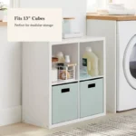 Wooden 4-Cube Storage Organizer – Modern Cube Bookcase for Home & Office - Image 4