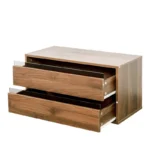Modern Wooden Sideboard with 2 Drawers, Walnut Finish - Image 5