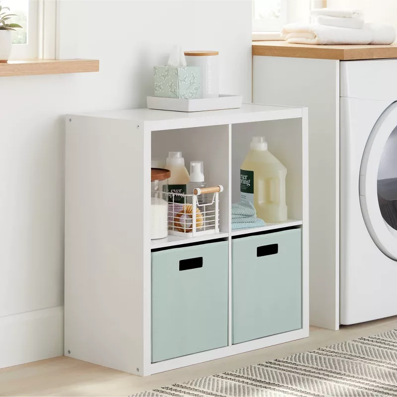 GUEST_0b6007ca-4457-41e3-9114-b95e1b8c058b Wooden 4-Cube Storage Organizer – Modern Cube Bookcase for Home & Office - Image 1