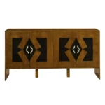 Mid-Century Modern Sideboard Buffet Cabinet with 4 Doors & Storage Shelves - Image 3