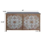 Wooden Sideboard Buffet Cabinet with 4 Doors - Image 3