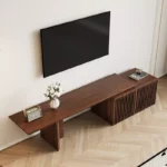 Modern TV Stand with Storage for Living Room or Bedroom – Walnut Media Console - Image 2