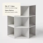 9-Cube Corner Bookshelf – White Cube Storage Organizer for Home, Office & Kids Room - Image 4