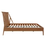 Mid-Century Modern Solid Bamboo Wood Spindle Platform Bed Frame - Image 5