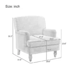 Accent Chair Armchair Reading Chiar, Vintage - Image 4