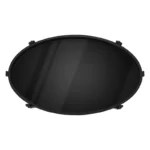 Modern Oval Bar Cart with 2 Tempered Glass Shelves and Casters - Image 4