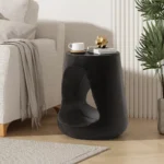 Side Table / End Table with Wood-Like Texture – Indoor & Outdoor Accent Table