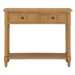 Traditional Console Table with Storage Drawers and Bottom Shelf - Image 5