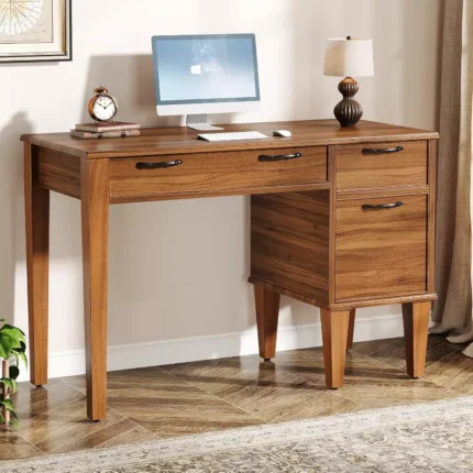 Wood Computer Desk with 3 Drawers