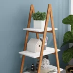 4-Tier A-Frame Ladder Bookshelf – Wooden Display Shelf for Home & Office - Image 3