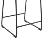 Modern 24-Inch Faux Leather Counter Stools with Steel Frame – Armless, Set of 2 - Image 6