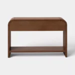 Dark Brown Console Table with Two Drawers - Image 3