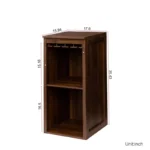 Modular Wine Bar Cabinet with Hutch and Storage Shelves - Image 3