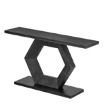 Modern Entryway Table with Innovative Hollow Hexagon Legs - Image 4