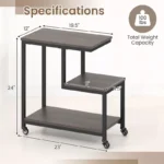 Modern G-Shaped End Table – 3-Tier Side Table with Storage Shelves - Image 5