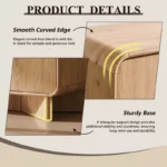 Media Console with Adjustable Shelves & Large Storage – Wooden TV Stand with Doors - Image 4