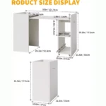 Foldable Drop-Leaf Desk with Storage Racks & Wheels – Multi-Room Compact Table - Image 3