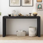 Solid Wood Modern Style Console Table with Wood Legs - Image 2