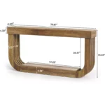 Wooden Sofa Table with Heavy-Duty U-Shaped Pedestal - Image 5
