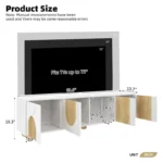 TV Stand for Up to 75-Inch TVs – Entertainment Center with Doors and Cable Management - Image 4